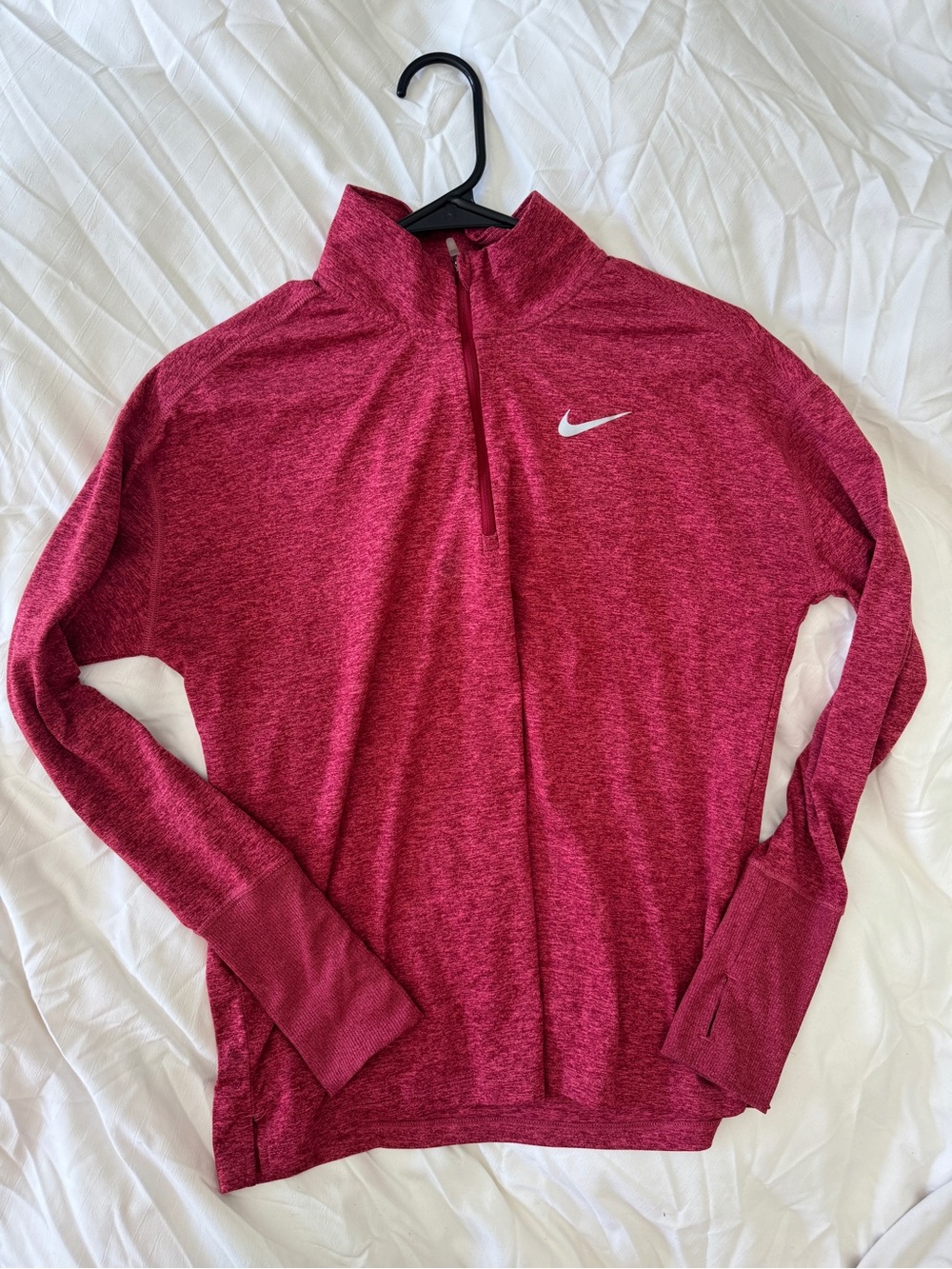 Nike Women’s Heathered Crimson Half-Zip Pullover